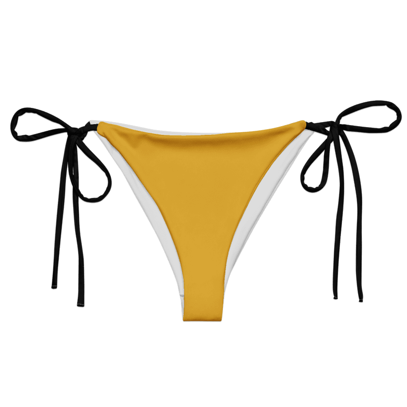 Low Rise Cheeky String Bikini Bottoms, Yellow product image (1)