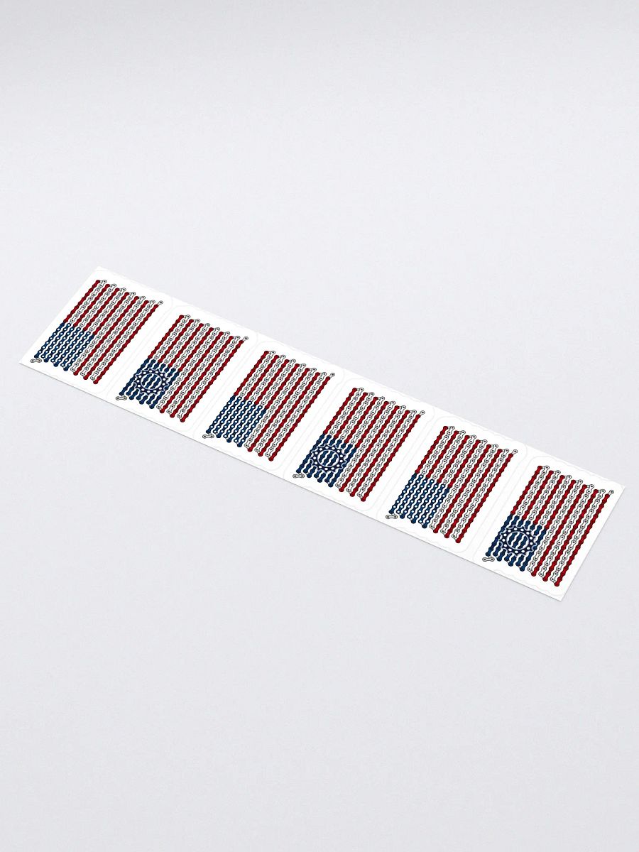 USA Dual Bike Chain Flag Sticker 6 Pack product image (1)