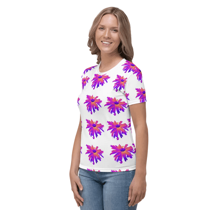 Abstract Pink Floating Daisy Flower Women's T Shirt product image (1)