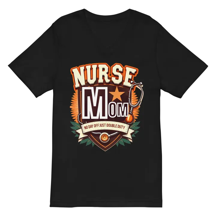 Double Duty Nurse Mom V-Neck Tee product image (3)
