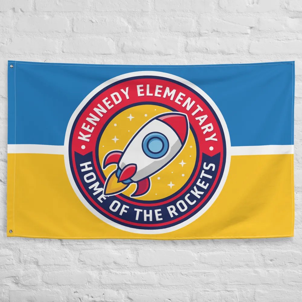 Kennedy Elementary Rocket Flag product image (10)