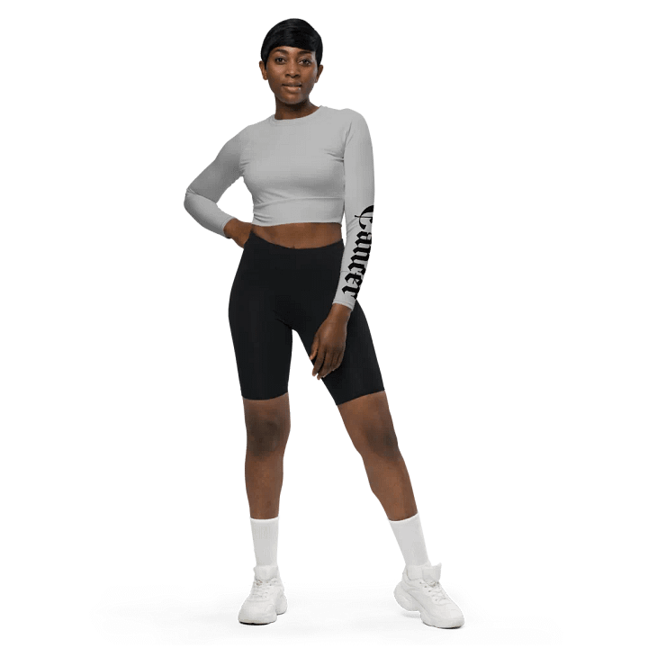 Cancer All-Over Long Sleeve Crop Top product image (1)