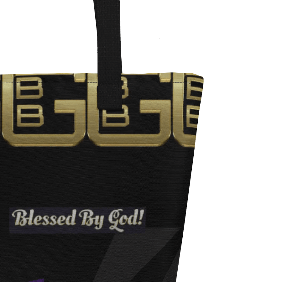 Black with Diamonds BBG Tote Bag with Pocket product image (3)