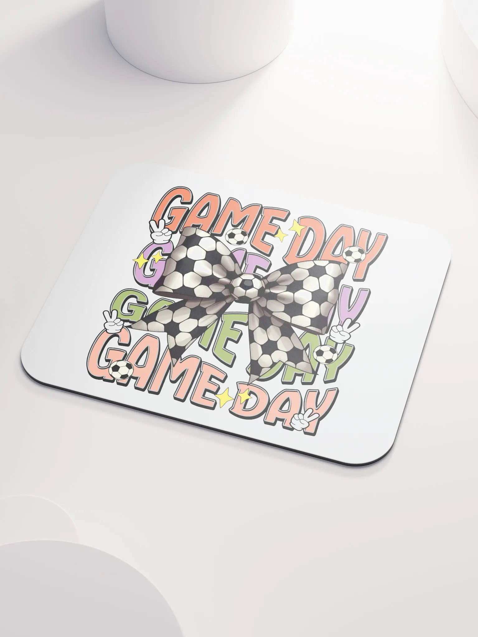 Game Day Bow Soccer Mouse Pad product image (3)