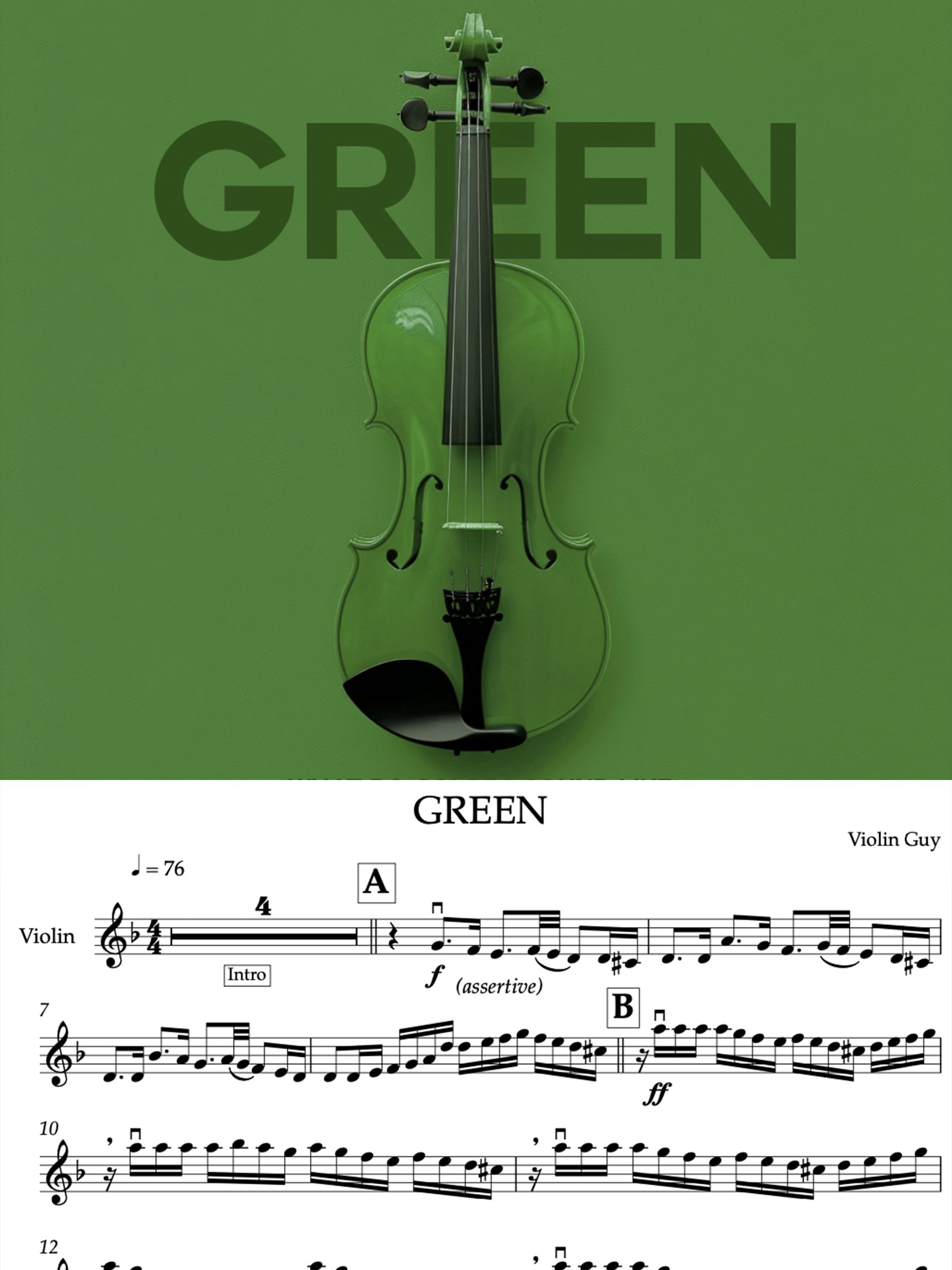 GREEN - Sheet Music product image (1)