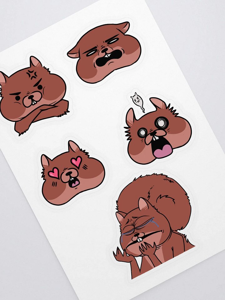 Squirrel Emotes Sticker Sheet product image (1)