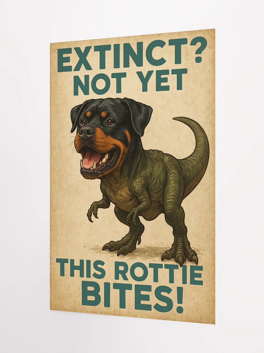 Extinct? Not Yet – This Rottie Bites! Poster product image (7)