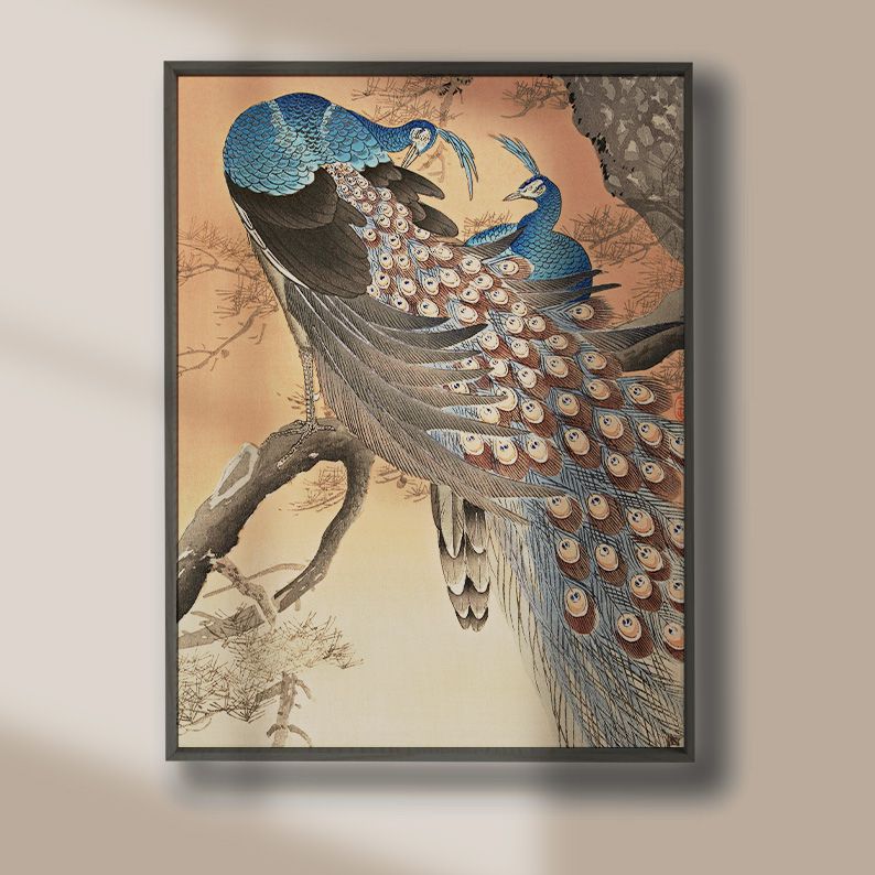 Two Peacocks on Tree Branch (1900 - 1930) by Ohara Koson product image (6)