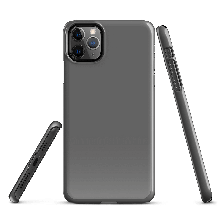 Dark Gray Solid Color iPhone® Glossy Snap Case product image (3)