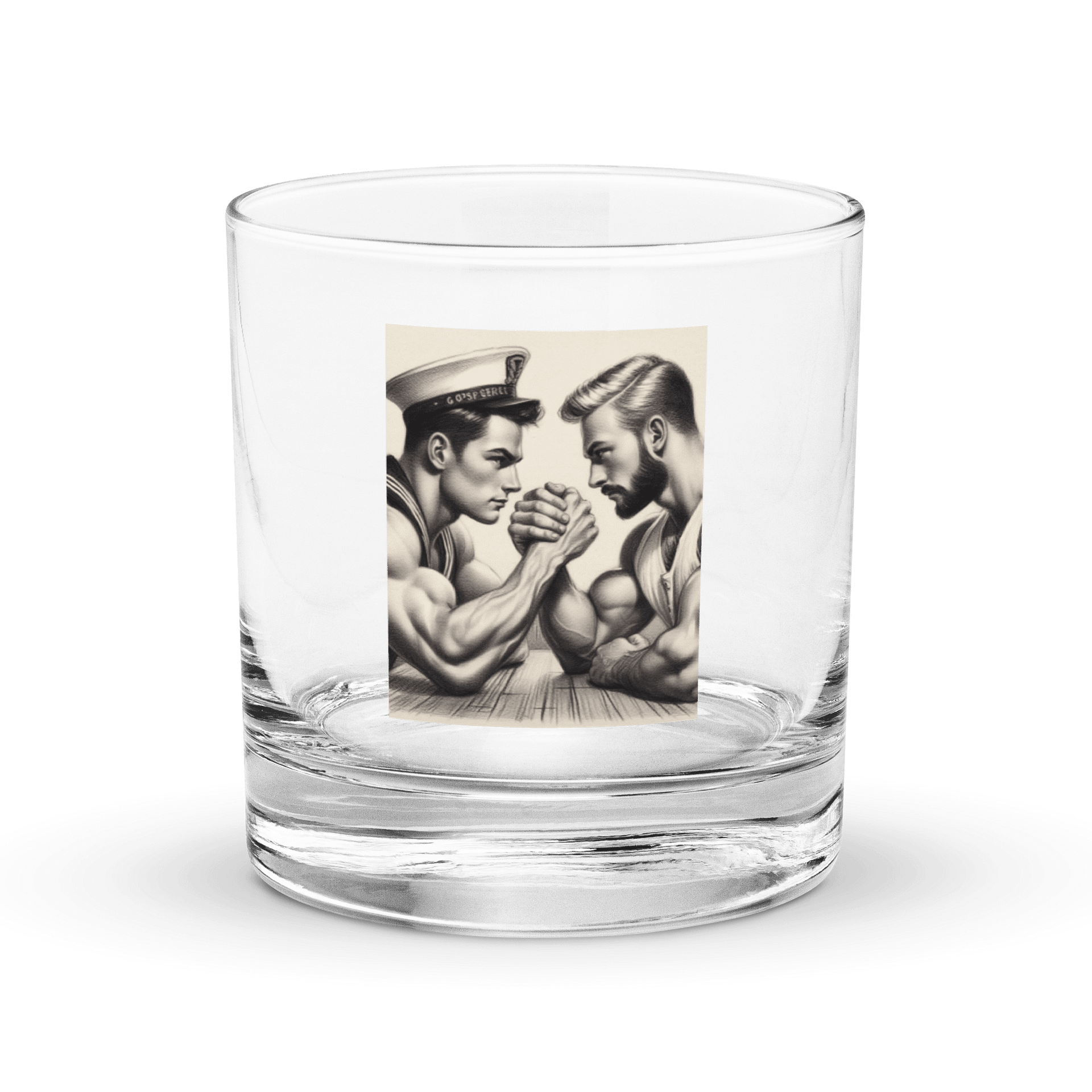 Up Close and Personal: Sailors – Tom of Finland Tribute Gay Pride Graphic Design Glass Tumbler product image (1)