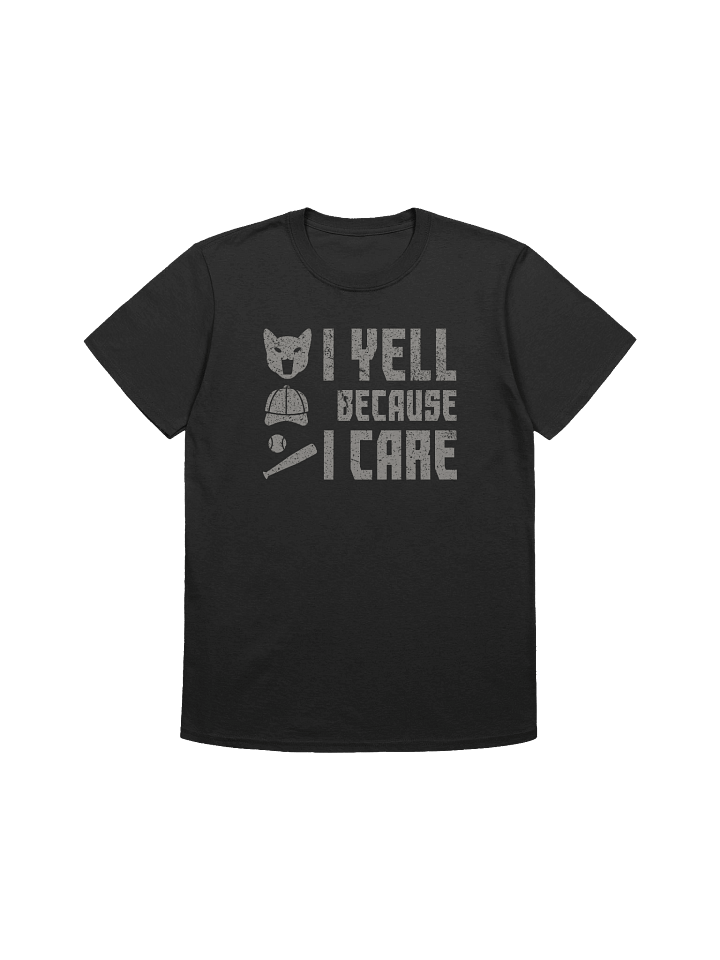 Baseball Cat (I Yell Because I Care) - Unisex Adult Super Soft Lightweight T-shirt product image (2)
