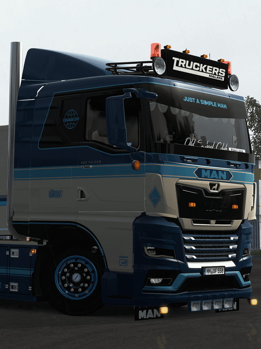 ETS2 - MAN TGX 2020 GN, GM, GX + Multicolor Skin (Gloss & matte color) for SCS & New RIGID & Trailer by KAST product image (3)
