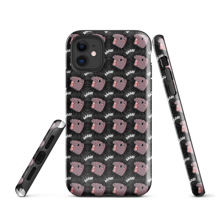 MOODENG'S BLACK AAAH! IPHONE® TOUGH CASE product image (1)