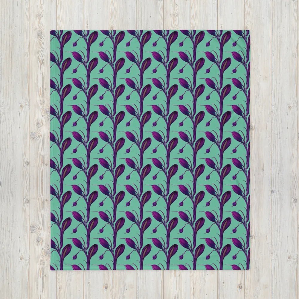 Purple Carniverous Plant Fluffy Blanket Throw product image (7)