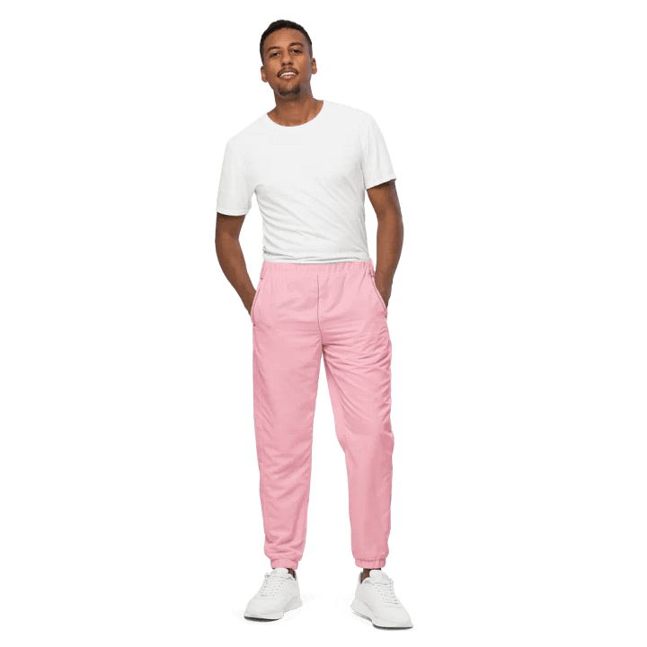 Plain Color Pink Track Pants product image (1)