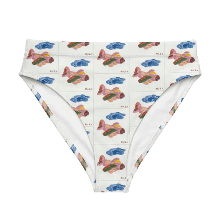 Kid Airplane (All-Over Print Recycled High Waisted Bikini Bottom) product image (2)