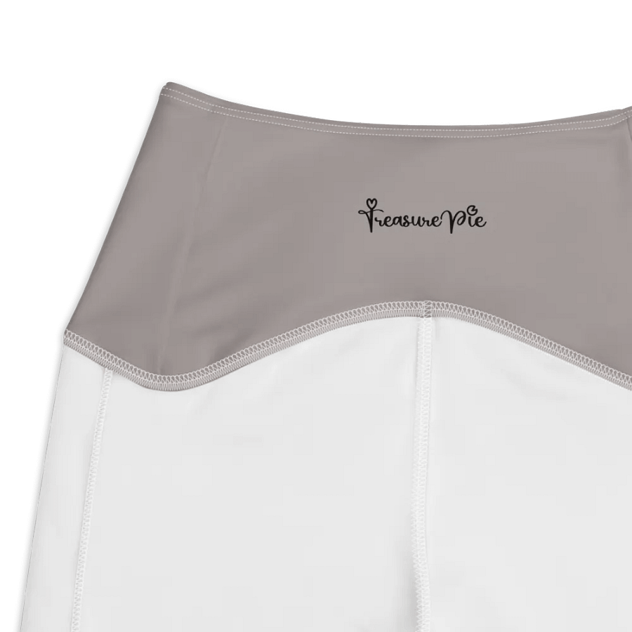 Plain Grey Soft Summer Women's High Waisted Premium Crossover Leggings with Pockets by Treasure Pie product image (4)