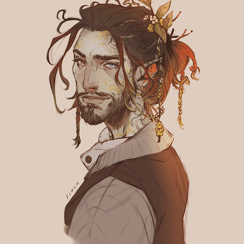 Off to the woods for a long weekend, so Steph’s Circle of Blossoms druid Dagan feels like a fitting character to share 🍂 

#d...