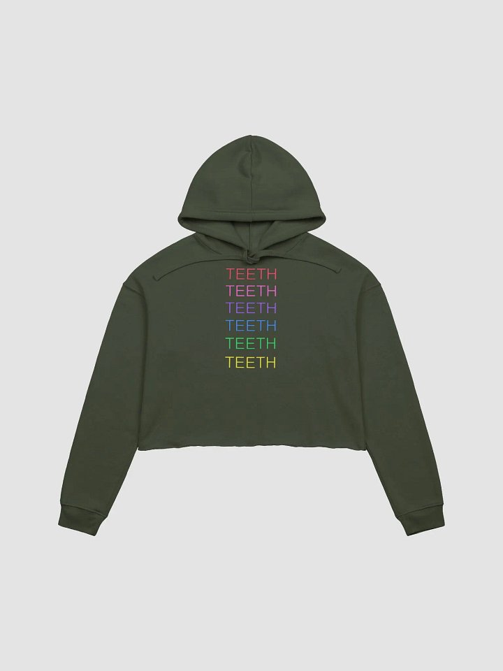 Maximum Teeth fleece crop hoodie product image (2)