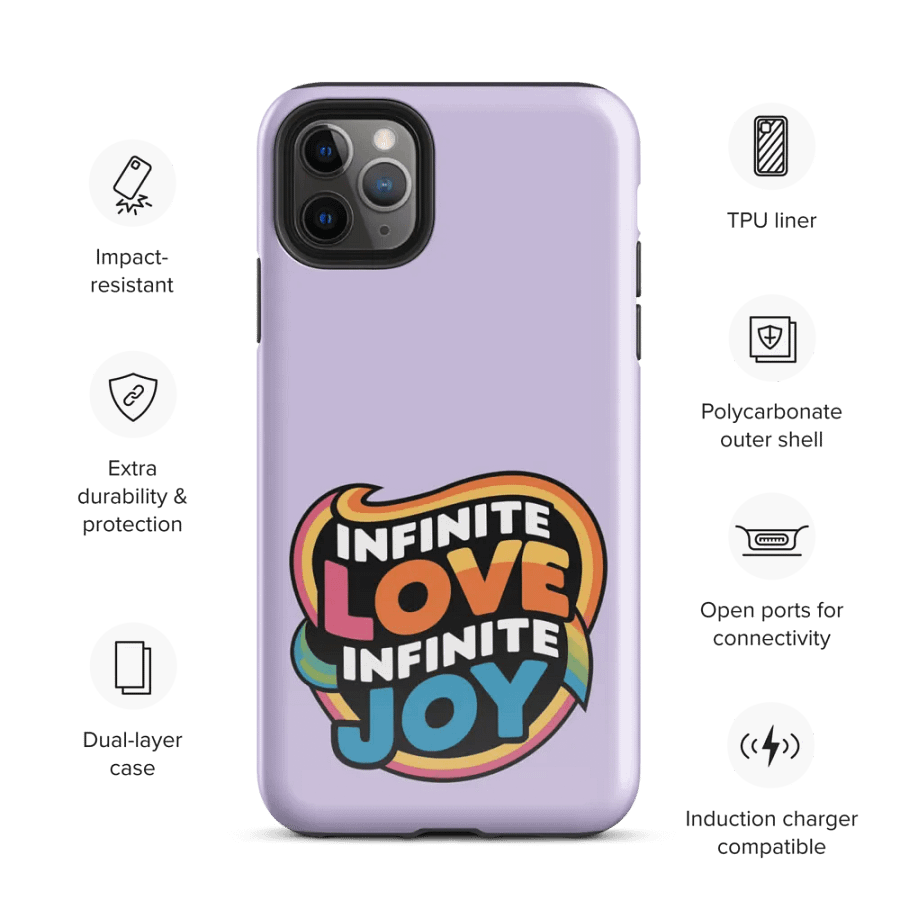Infinite Love Infinite Joy Tough Case for Iphone (Purple) product image (3)