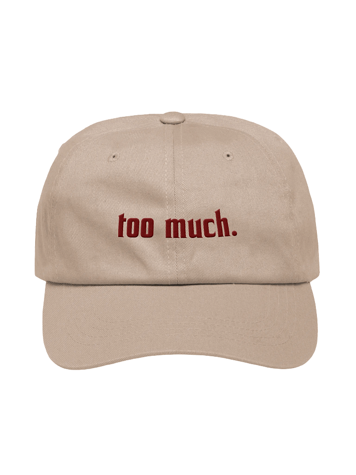 too much. maroon embroidery baseball hat product image (1)