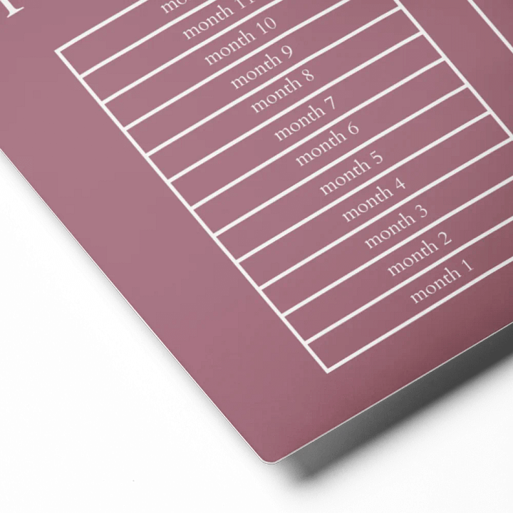 HIGHFALUTIN ANNUAL RENT TRACKER (white design 13) product image (2)