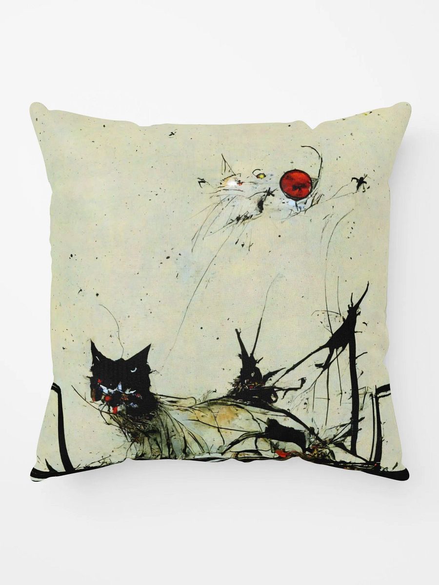 ABSTRACT INK CAT PILLOW product image (10)