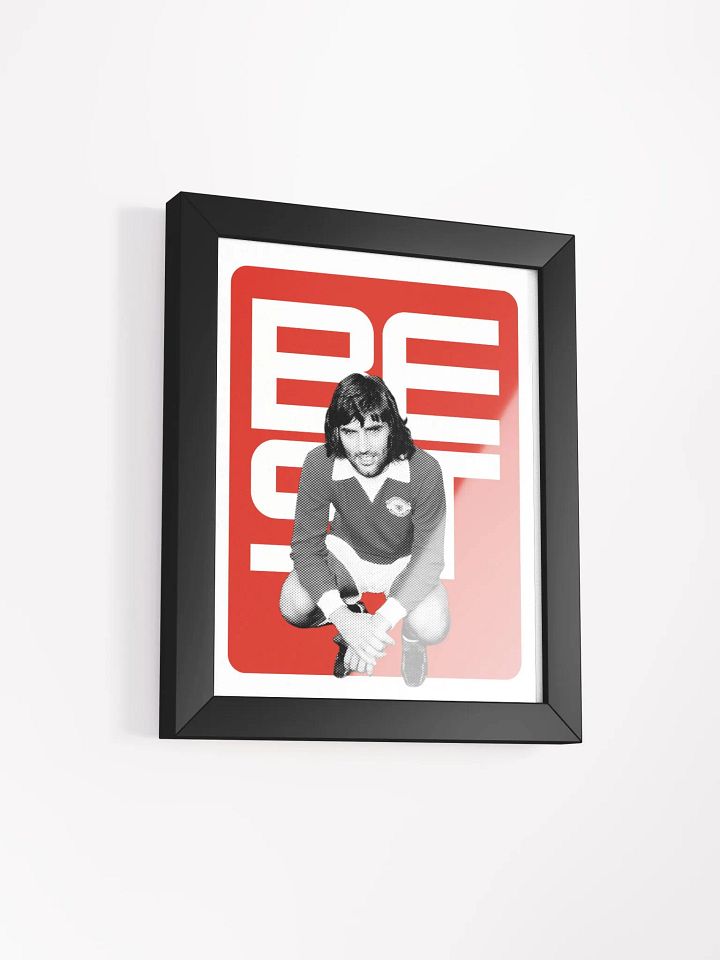 George Best BW Manchester United Name Art Framed Print product image (2)