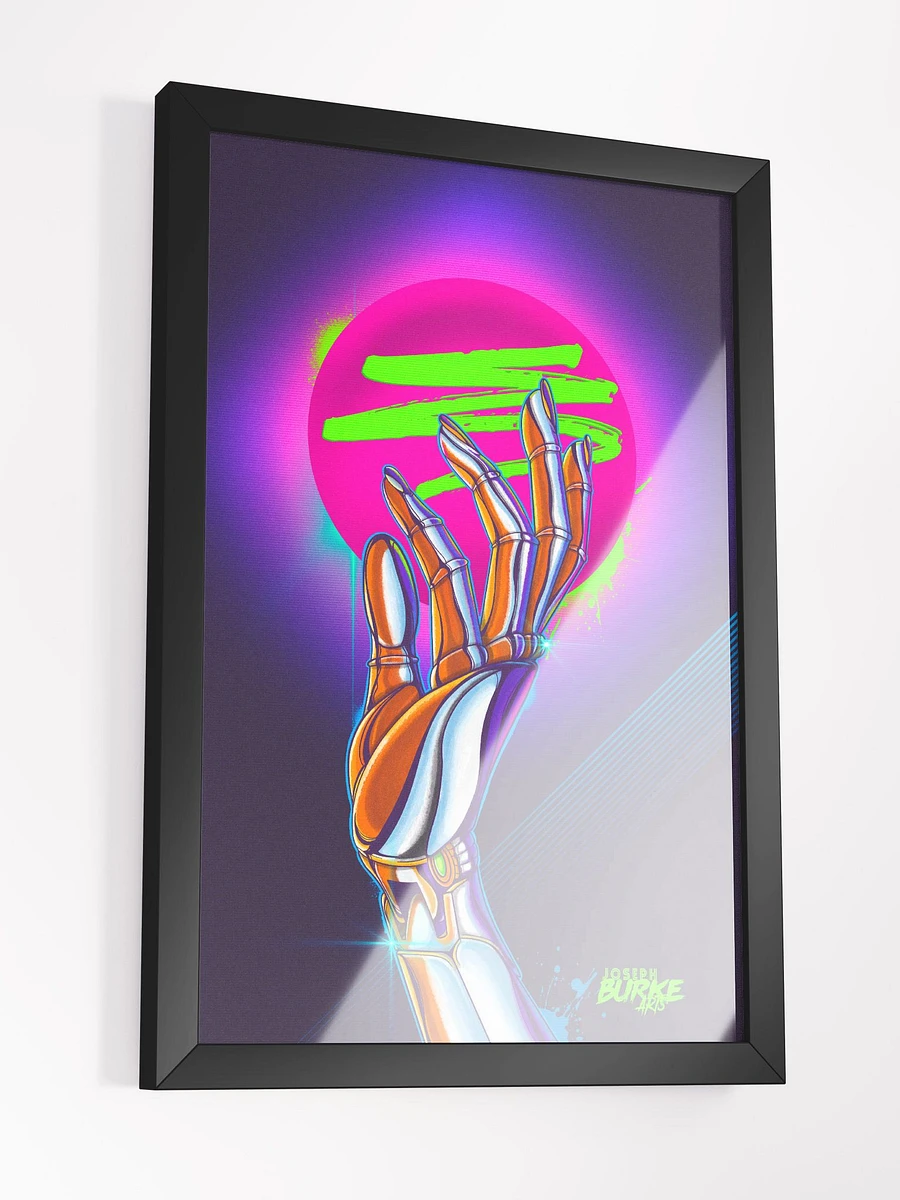 Chrome Dreams Synthwave Hand Drawn Print Framed Art product image (3)