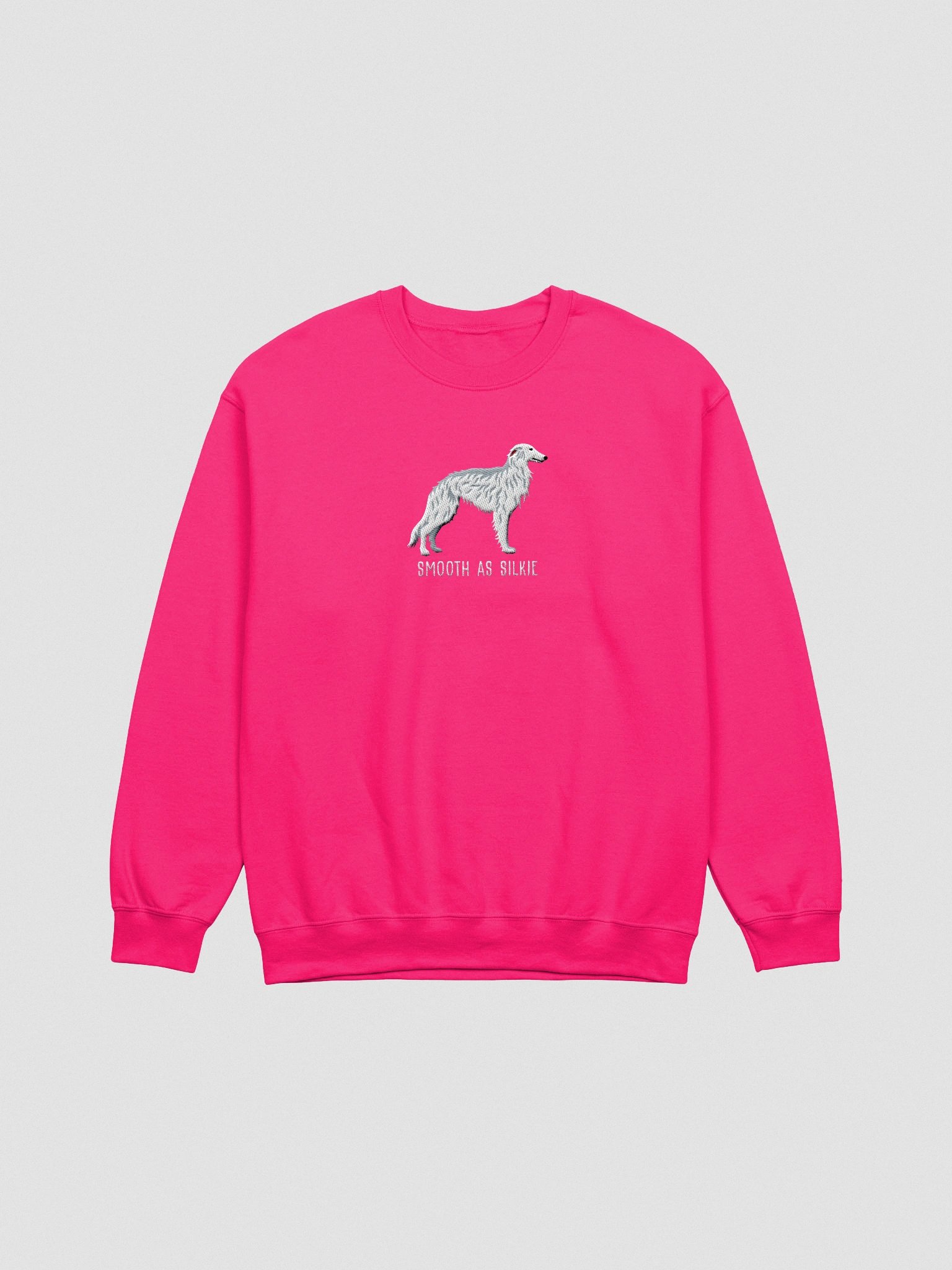 Smooth as Silkie Sweatshirt (Embroidered) of a Silken Windhound(White) product image (4)