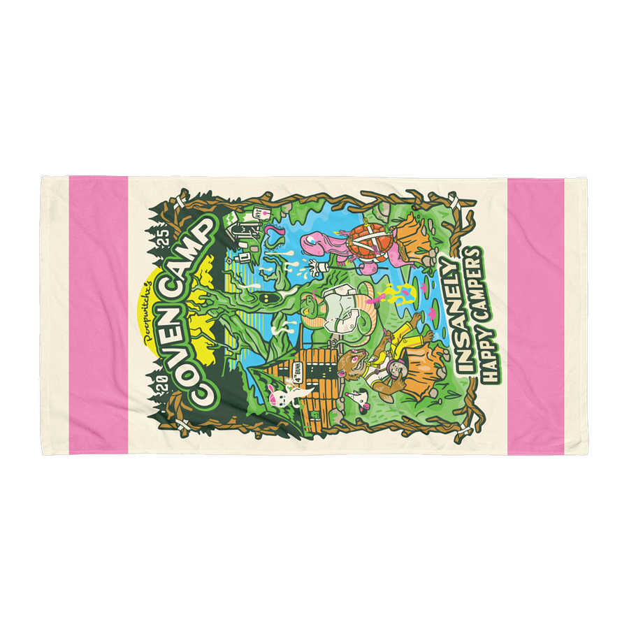 Copy of Coven Camp 25 - Pink Insanely Happy Towel product image (1)