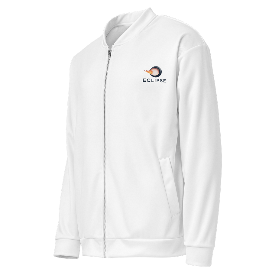 Eclipse Unisex All-Over Print Bomber Jacket - White, Fiery Design, Midweight product image (3)