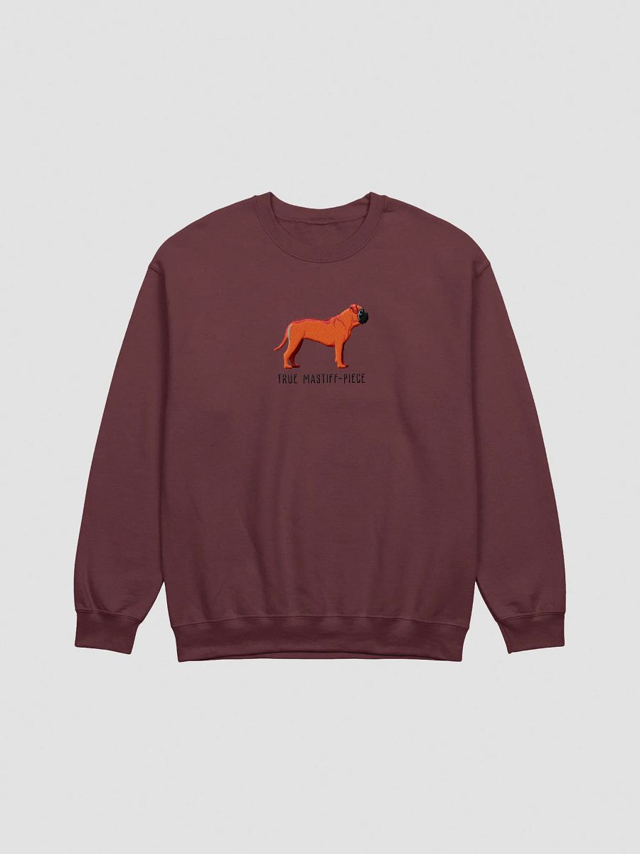 True Mastiff-Piece Sweatshirt (Embroidered) of an English Mastiff(Red) product image (6)