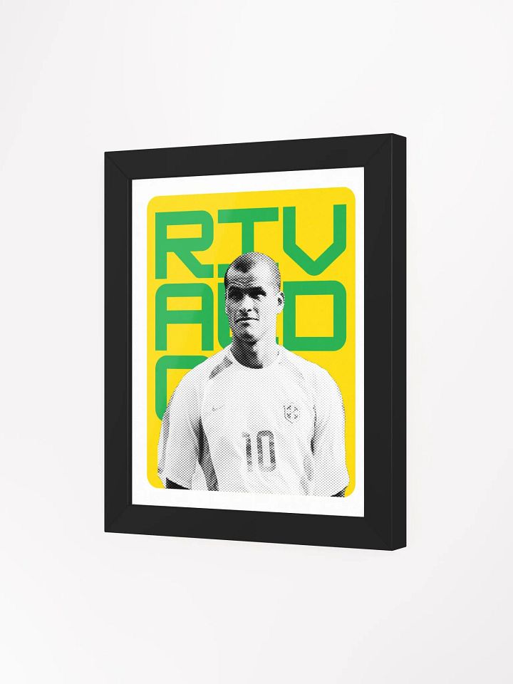 Rivaldo BW Brazil Name Art Framed Print product image (2)