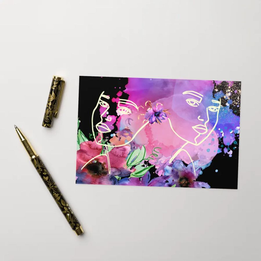 Surreal Faces Greeting Card for best friends product image (10)
