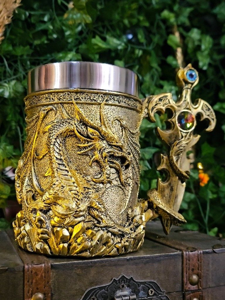 The Armored Kingdom Gold Sentinel Dragon Mug product image (2)