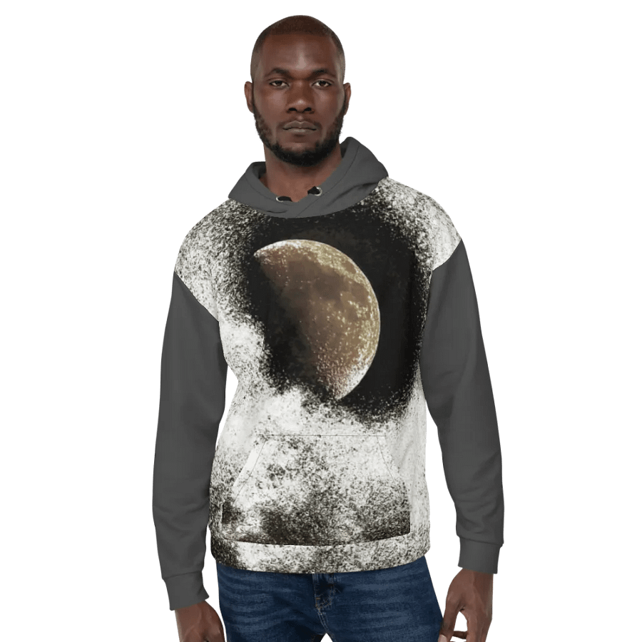 Darker Disintegrating Moon Unisex Pull Over Hoodie product image (5)