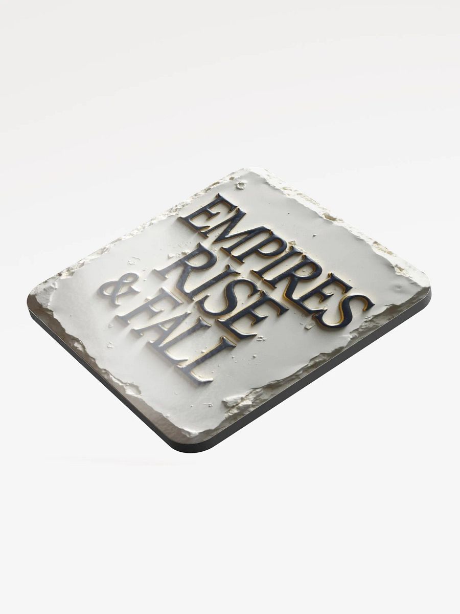 Empires Rise & Fall Glossed Cork Coaster product image (3)