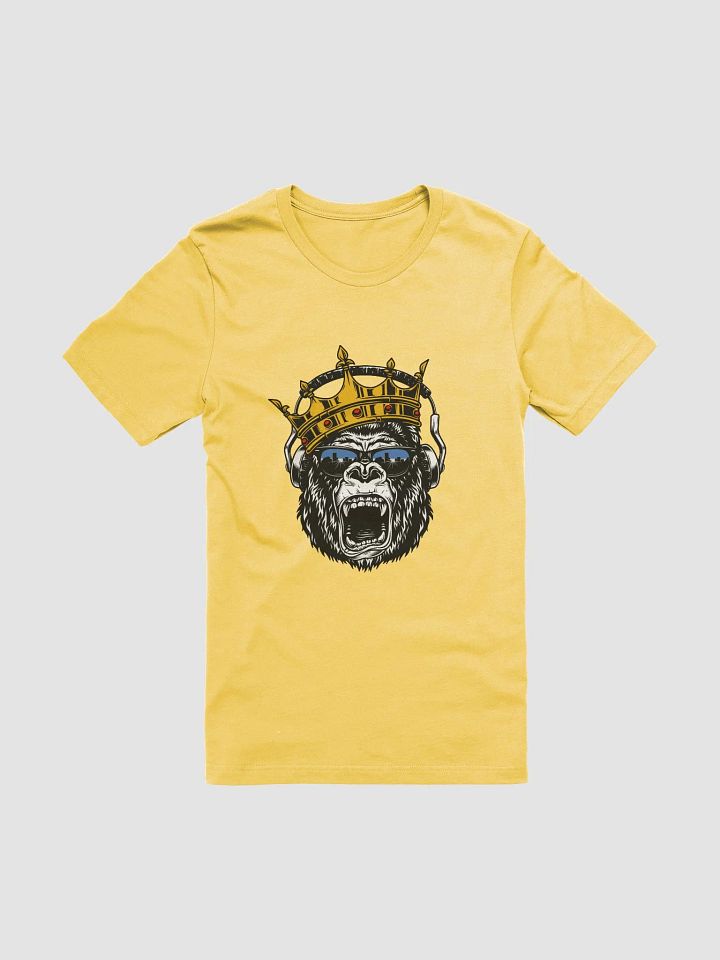 Regal Gorilla with DJ Headphones Unisex T-Shirt product image (2)