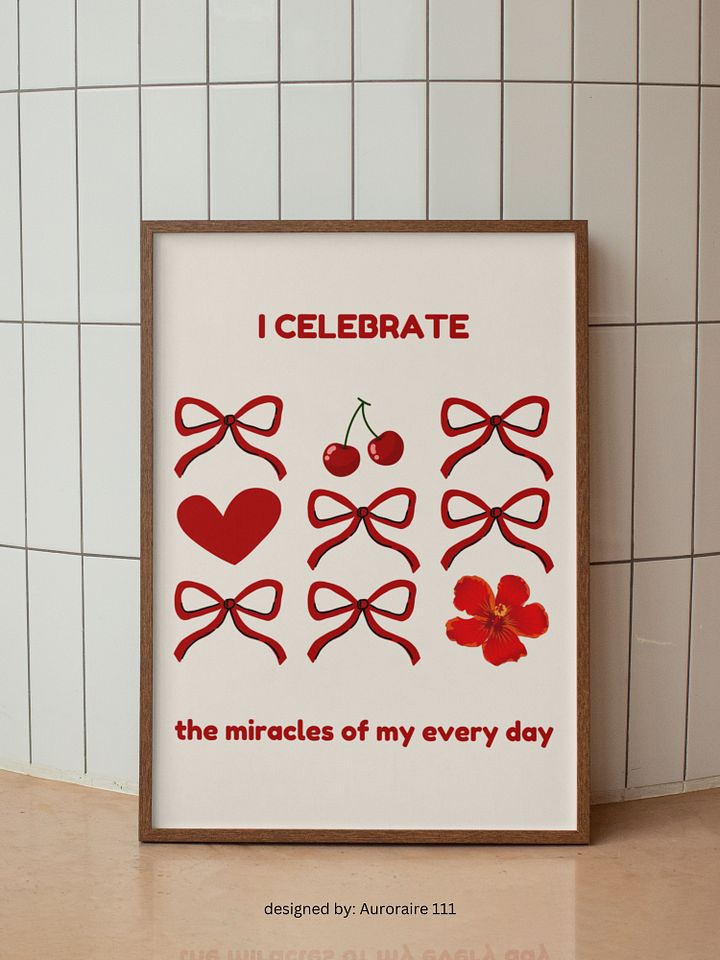 I Celebrate - Printable Wall Art | Digital Poster Download | Multiple Sizes Included product image (1)