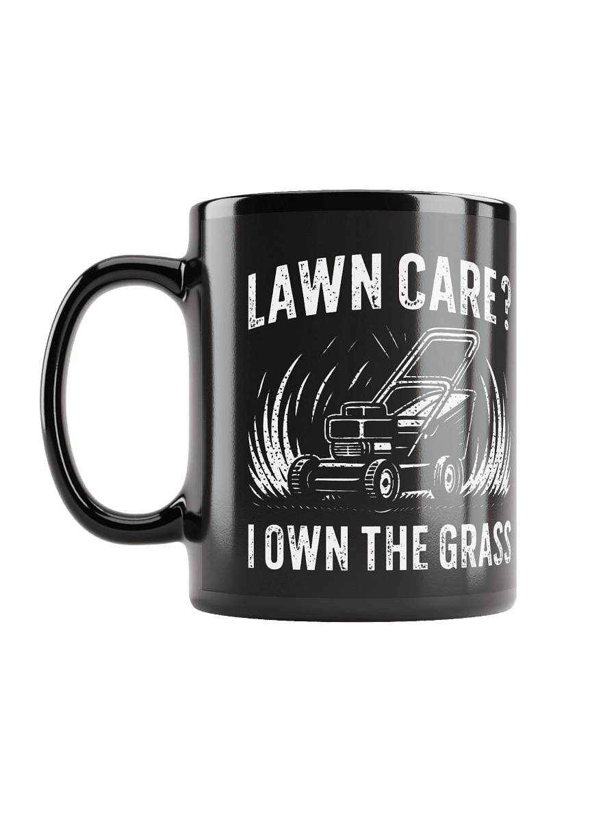 Funny Dad Lawn Care – “I Own The Grass” Retro Coffee Mug product image (12)
