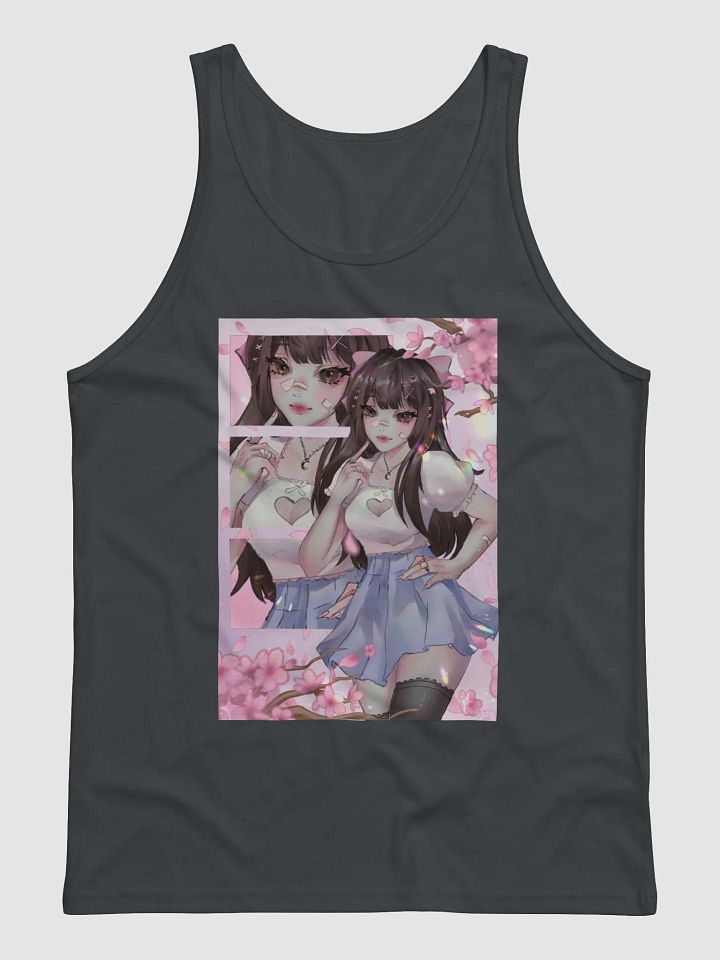 hime blossoms - men's distressed tank top ❀ product image (1)