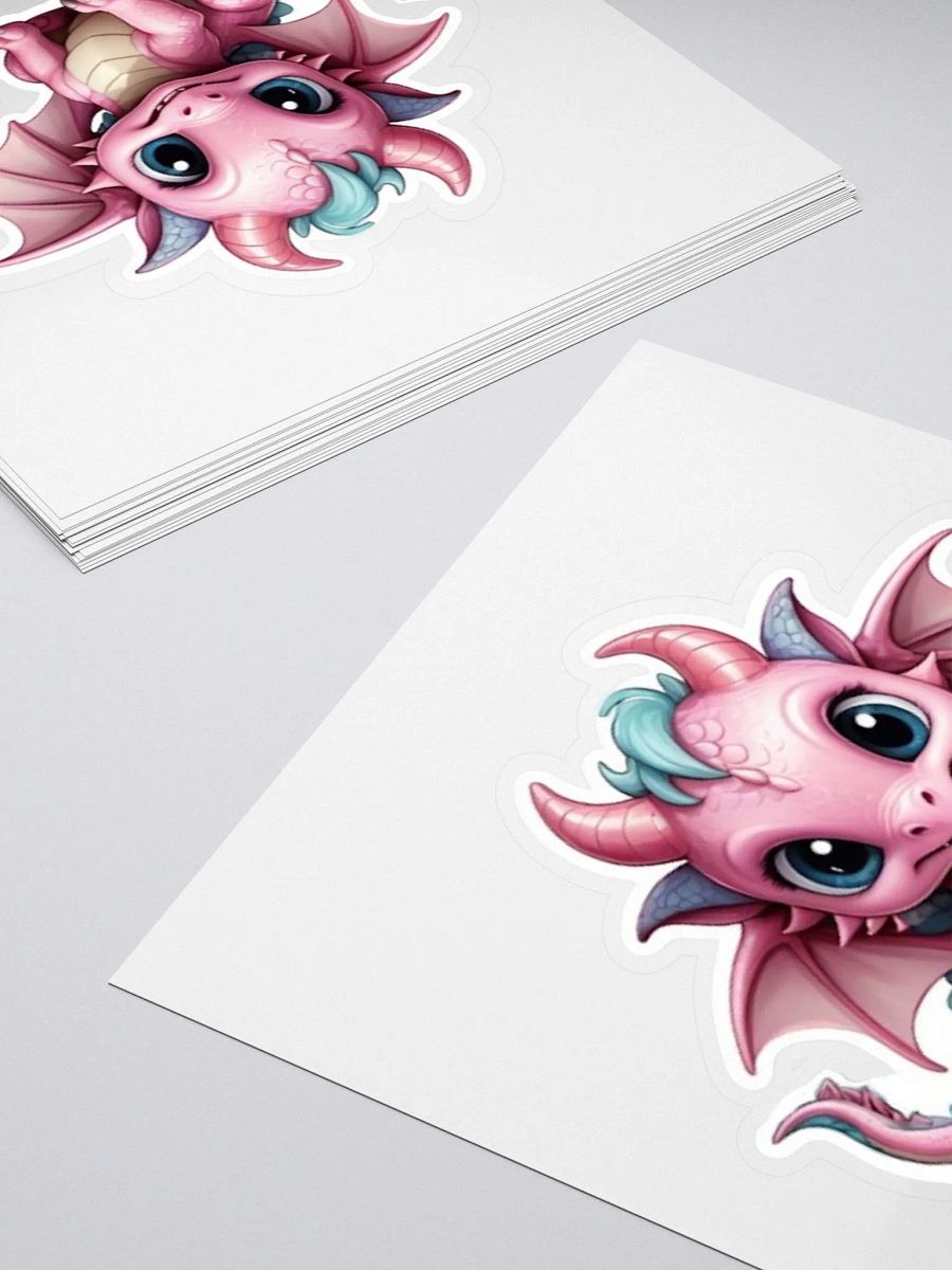 Cute Baby Pink Dragon V.1 Sticker product image (10)