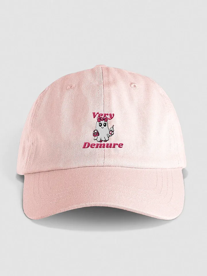 Very Demure Cute Ghost Embroidered Pastel Dad Hat product image (1)