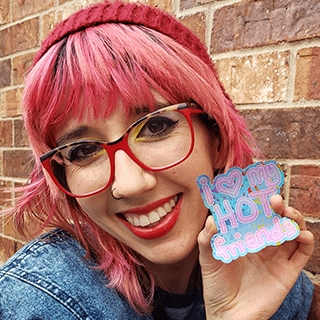 Holographic I <3 My Hot Friends Sticker product image (1)