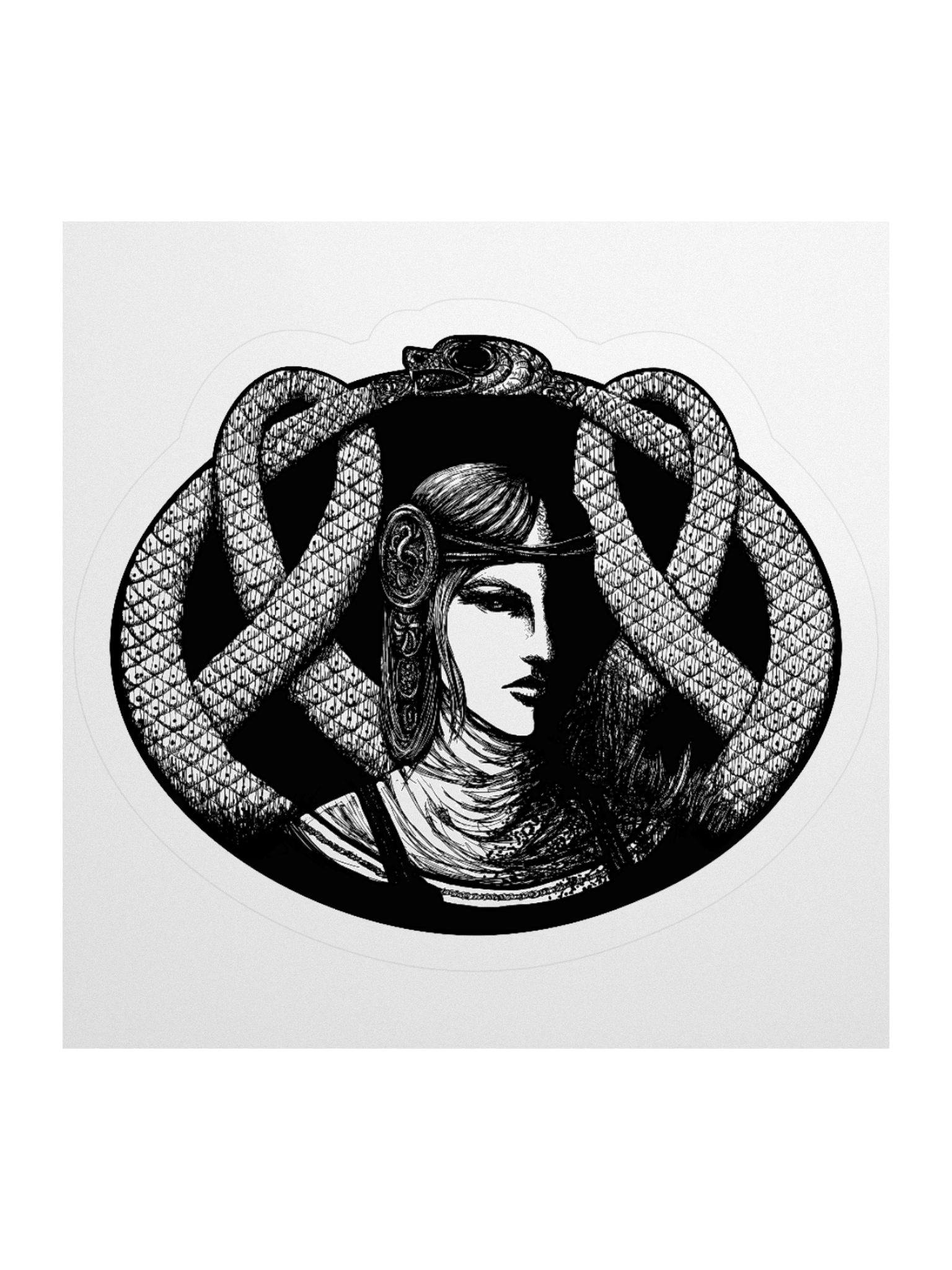 Hel in Black Portrait Sticker Set - Norse Mythology Goddess Hel and World Serpent Jörmungandr product image (3)