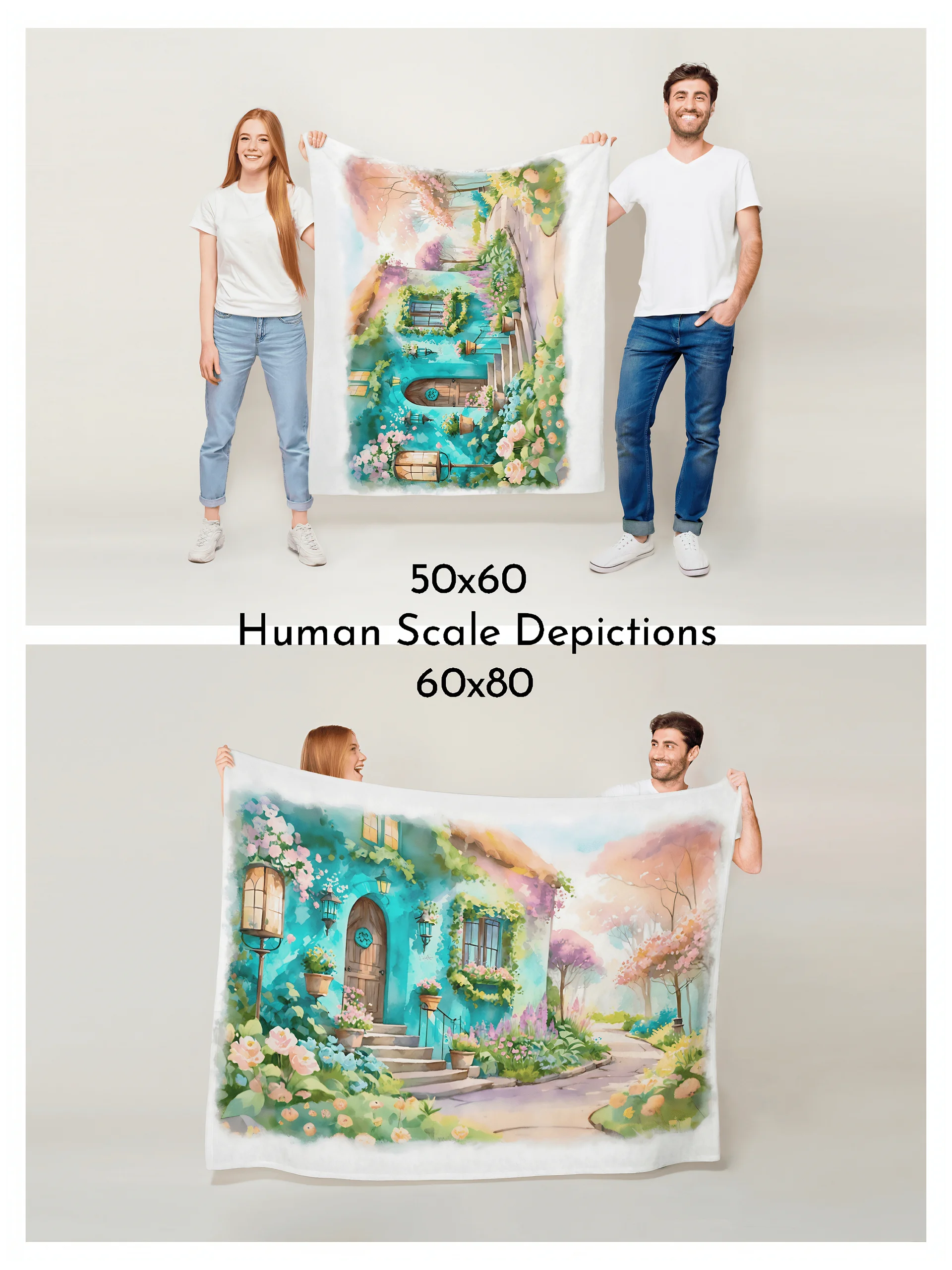 Dream Cottage in Bloomlight - Silk-Touch Throw Blanket product image (2)