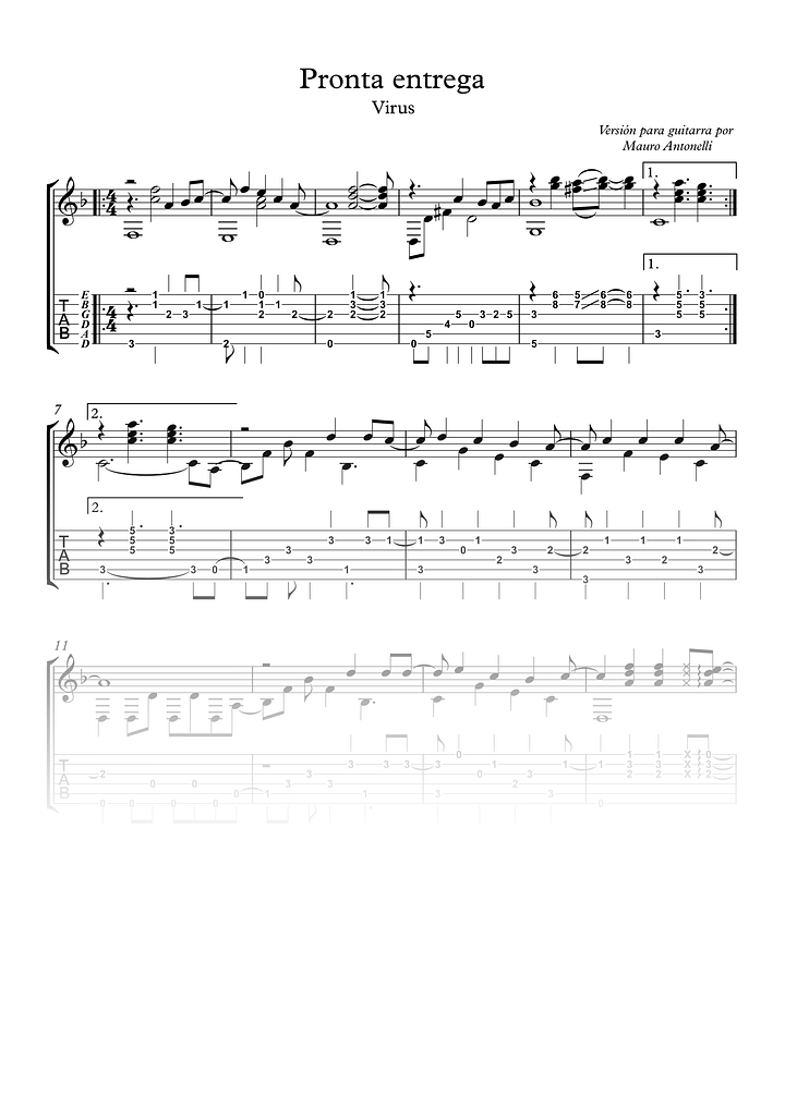 Pronta entrega - Partitura + Tabs product image (1)