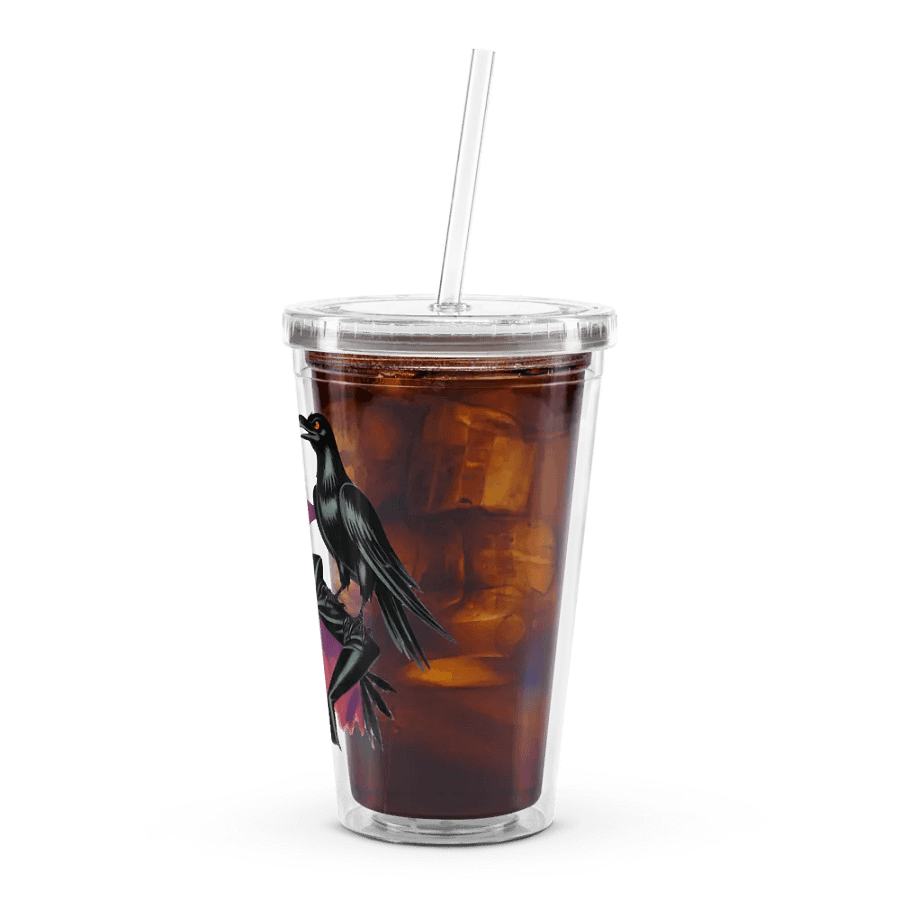 Woman and Raven Double Wall 16 oz Tumbler with Straw product image (11)