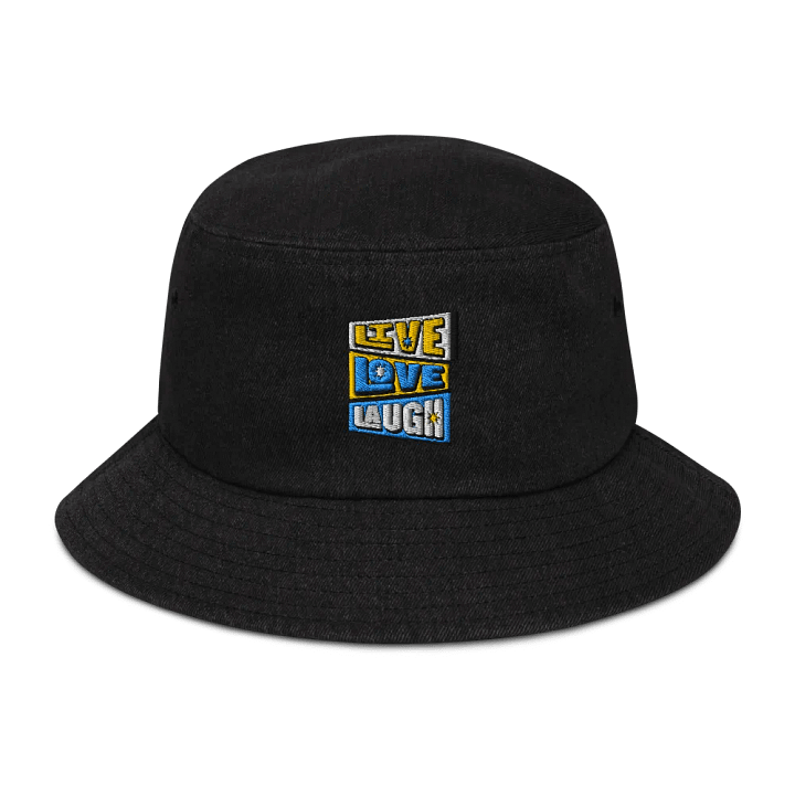 Starry Words Denim Bucket Hat product image (1)